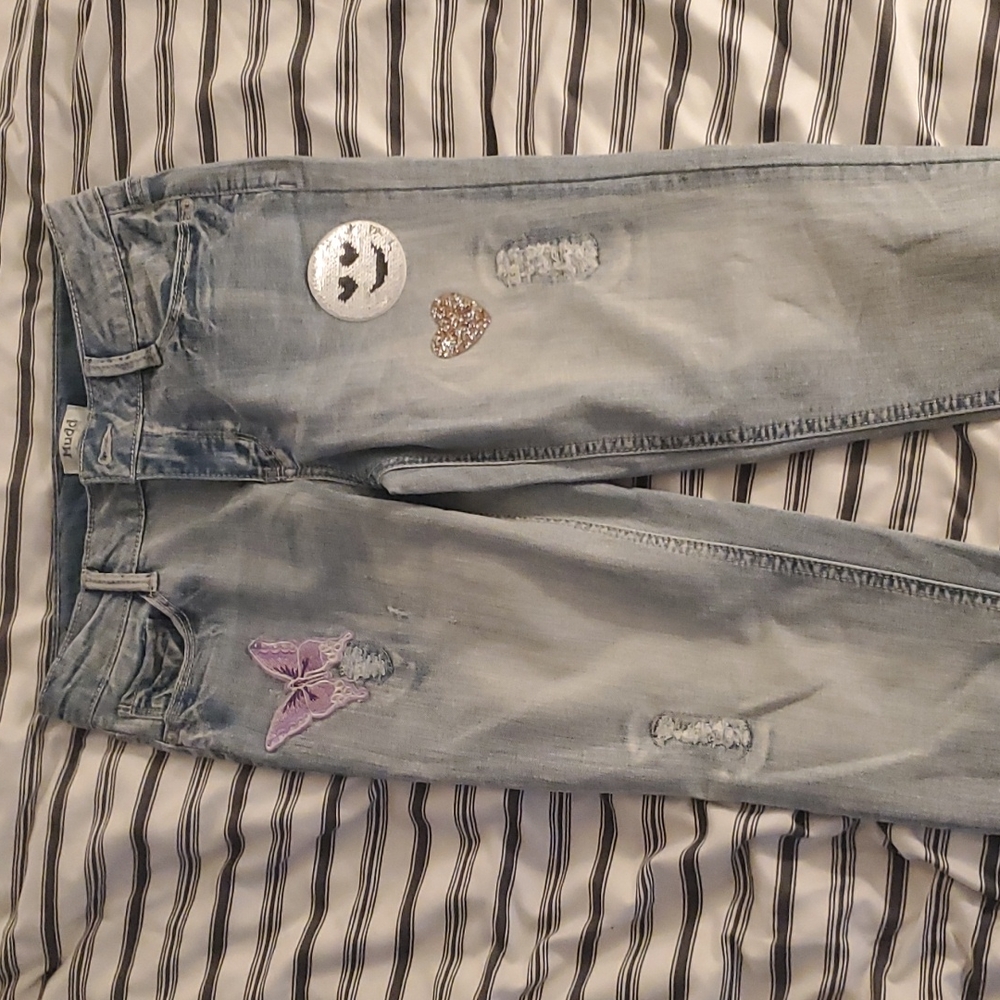 Girls jeans with patches